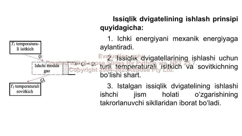 Issiqlik dvigatellarining ishlash prinsipi 2