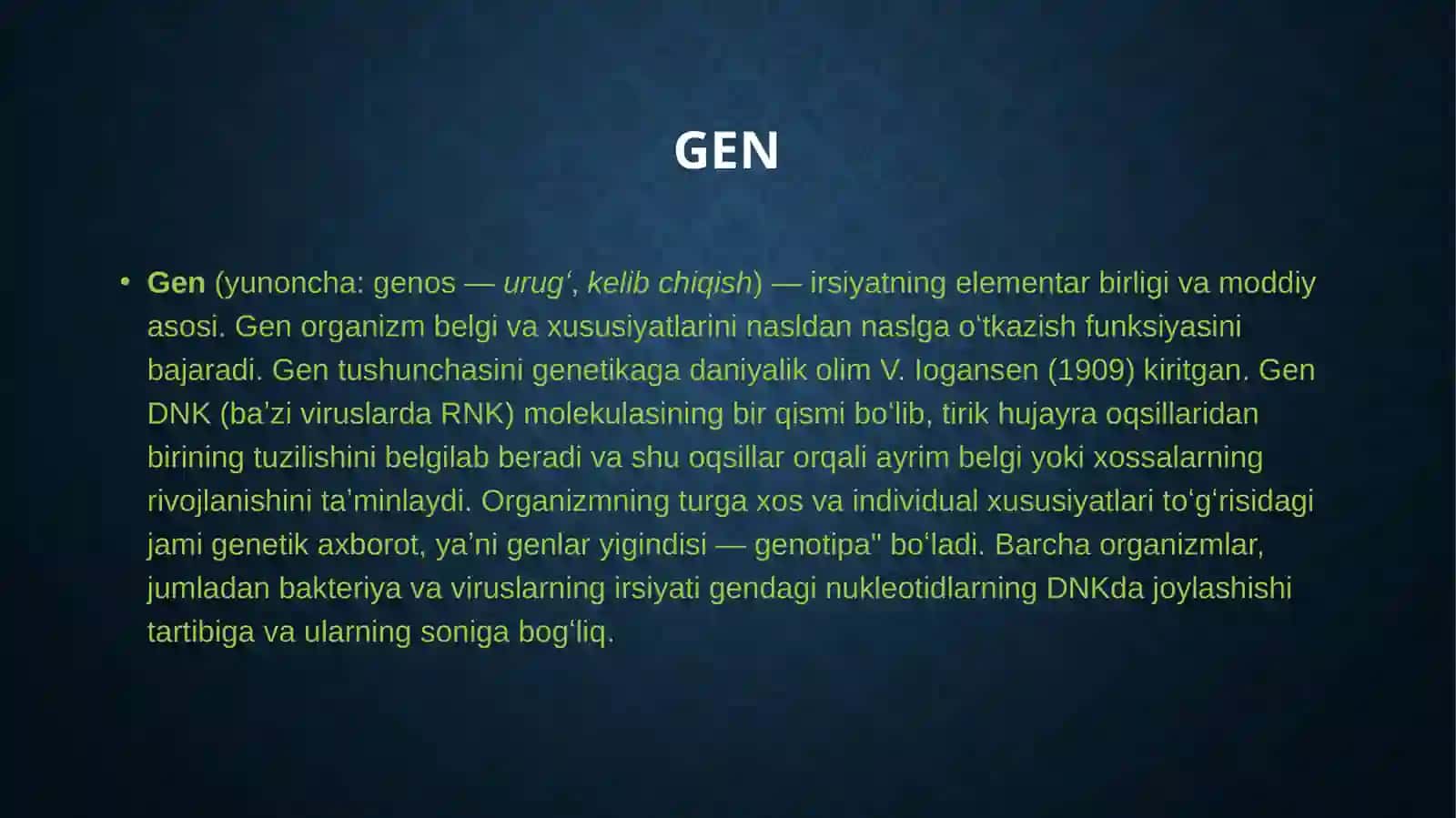 Genlarning tuzilishi, tarkibiy qismlari 2