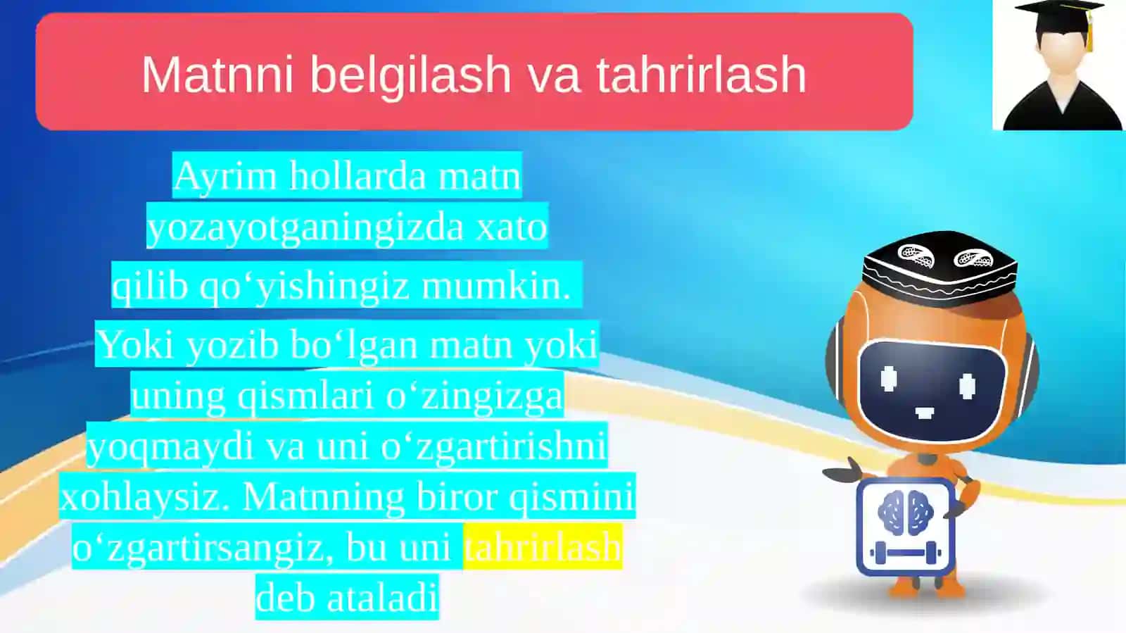 WORD DA MATNNI TAHRIRLASH 2