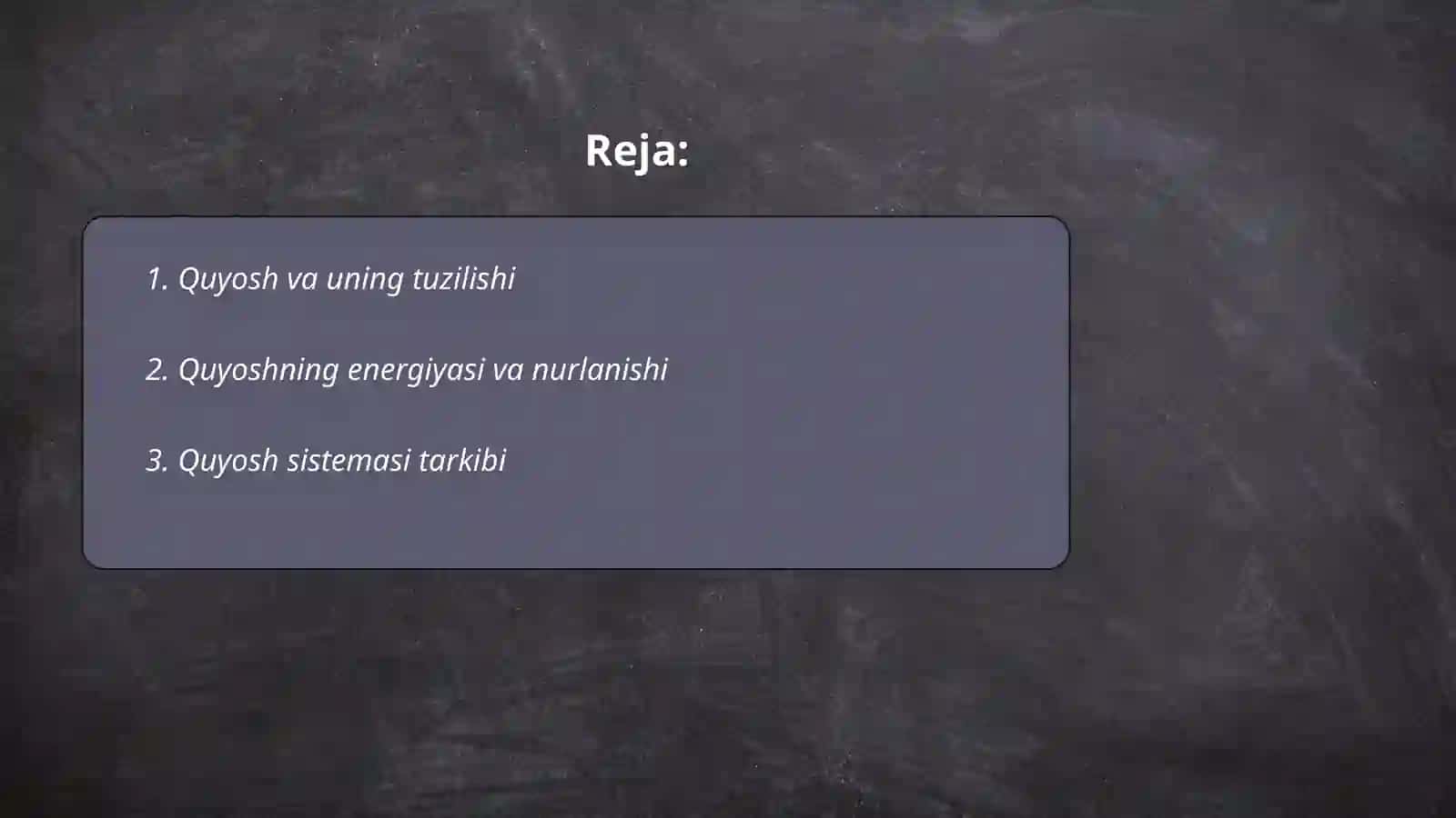 Quyosh sistemasi haqida 2