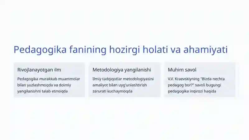 Zamonaviy pedagogika fanining dolzarb muammolari 2