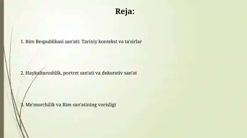 Rim respublika davri san'ati 2