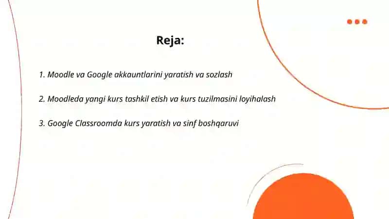 Moodle va Google platformlarida ishlash konikmalarini shakillanitish 2