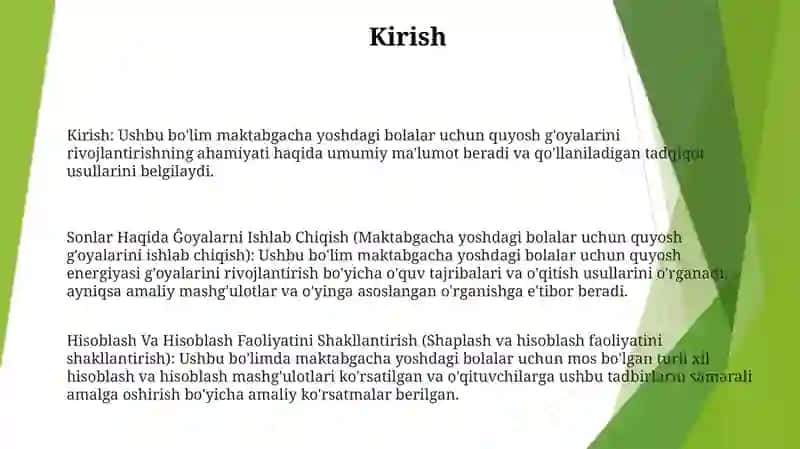 Sonlar Haqida Ĝoyalarni Ishlab Chiqish 2