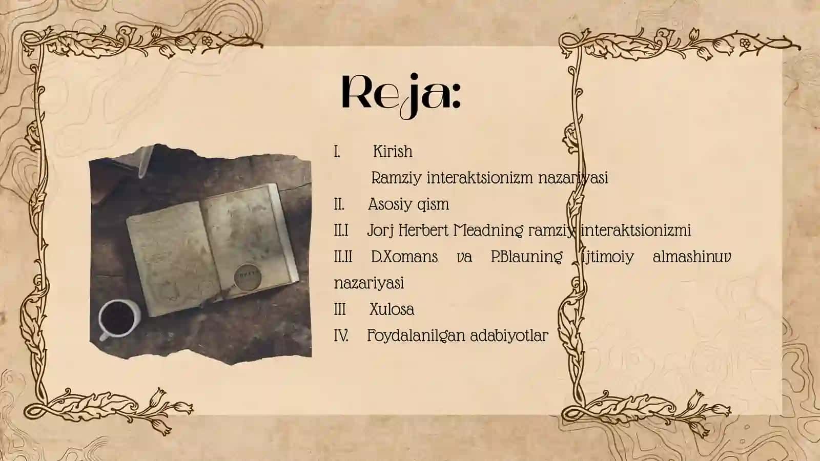 J. Midning ramziy inteaksionizm nazariyasi 2