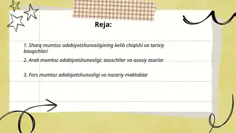 Sharq mumtoz adabiyotshunosligi tarixi 2