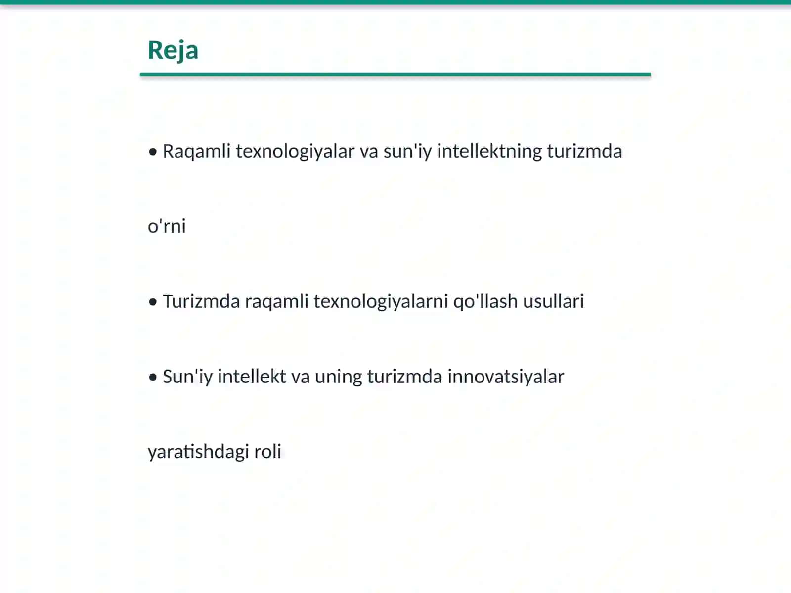 TURIZMDA RAQAMLI TEXNOLOGIYALAR VA SUN'IY INTELEKT INNOVATSION JARAYON SIFATIDA 2