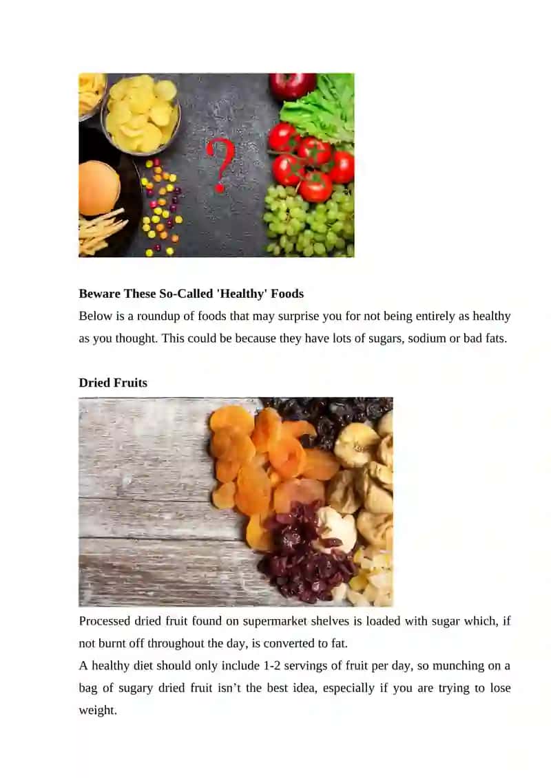 HEALTHY AND UNHEALTHY FOODS 2