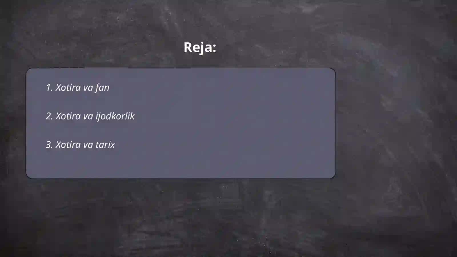Xotira va fan 2