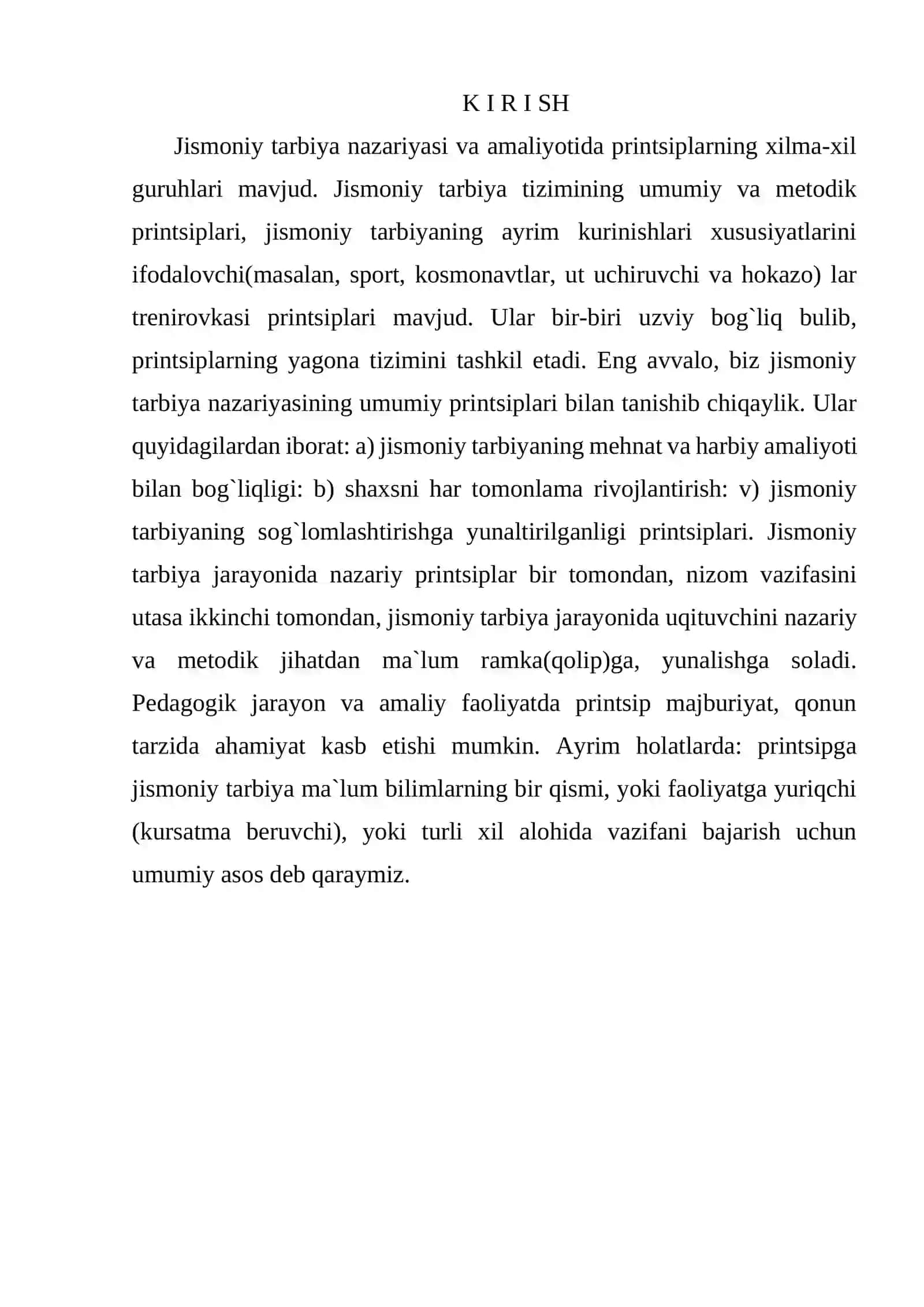 Jismoniy tarbiyani o‘qitish printsiplari 2