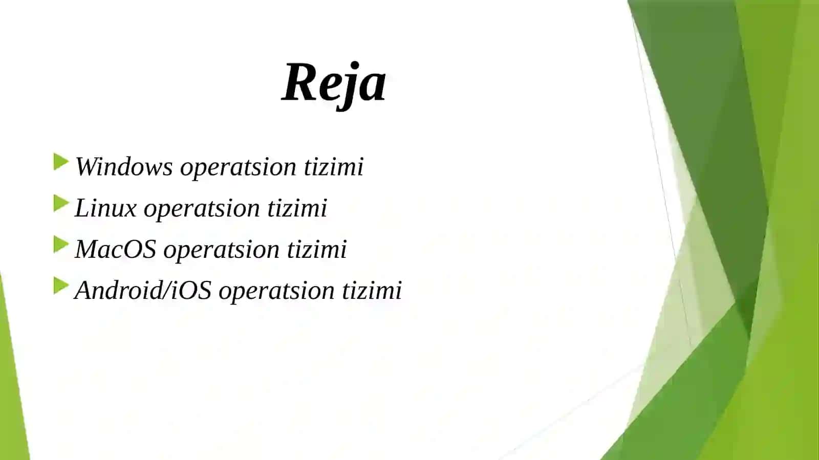 Operatsion tizimlar va ularning funktsiyalari 2