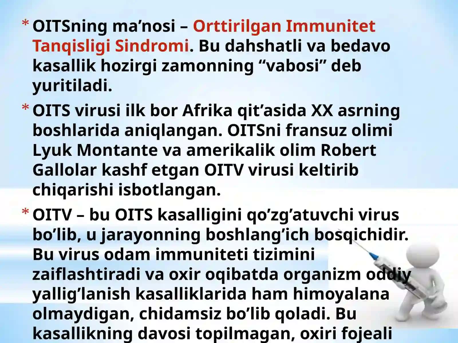 OIV/OITS 21-asr muammolari 2