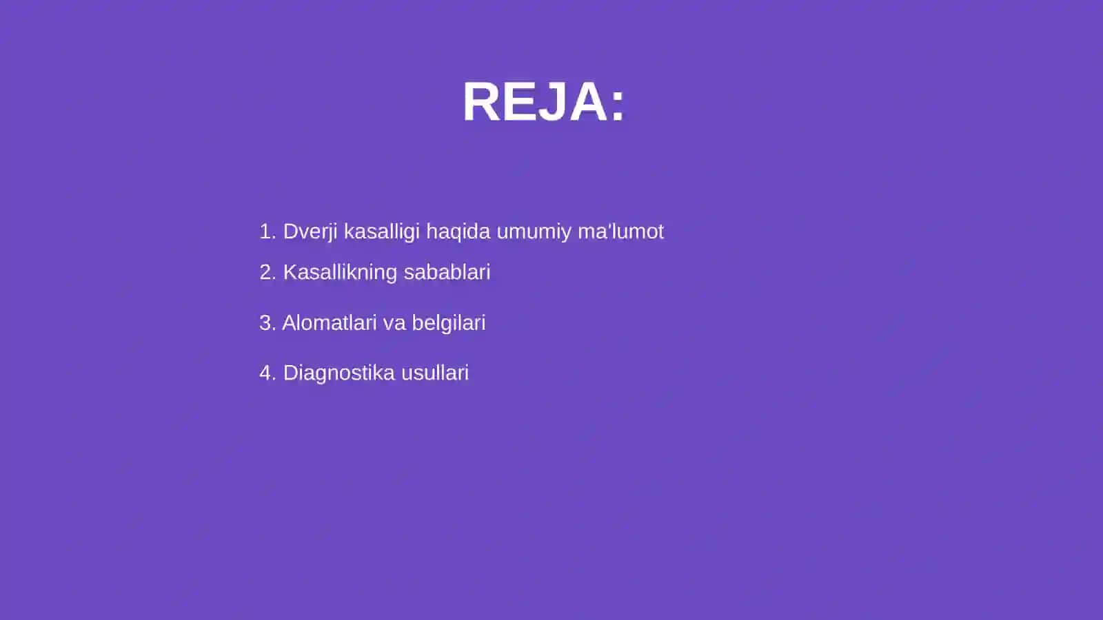 Dverji kasalligi 2