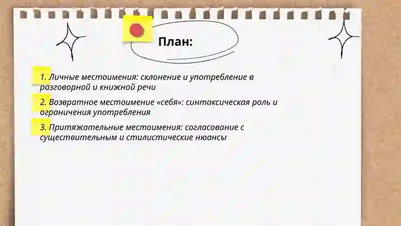 Особенности употребления местоимений 2