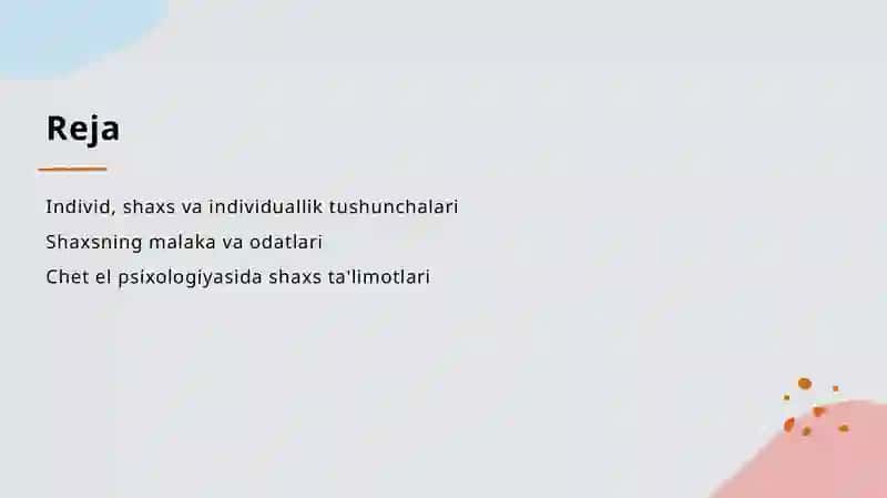 Individ va shaxs tushunchalari 2