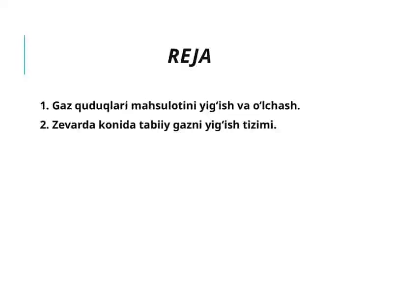 Gaz konlarida gazni yig’ish tizimlari 2