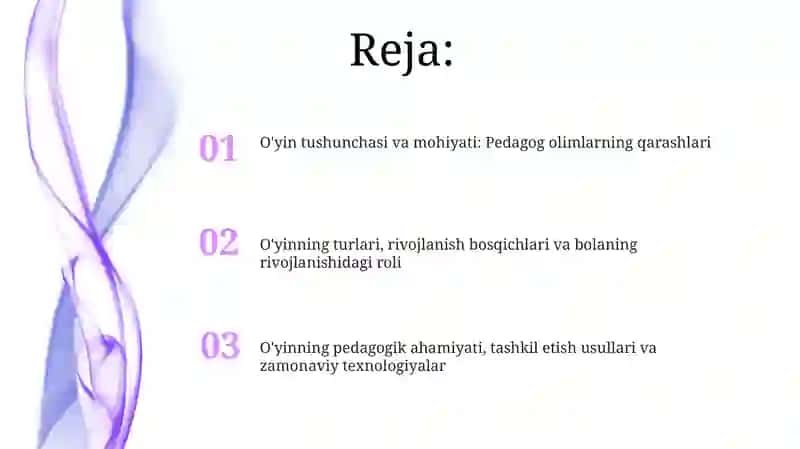 O'yin haqida tushuncha 2