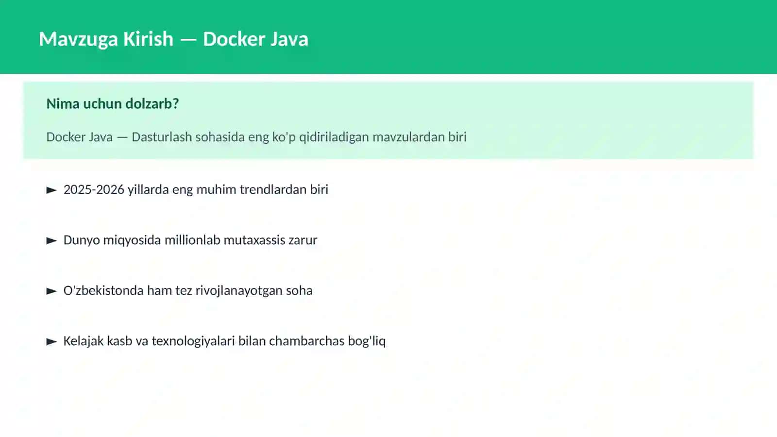 Docker Java 2