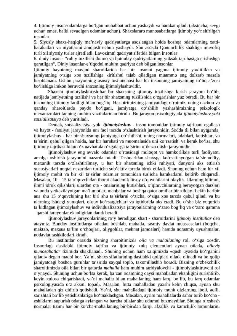 Shaxs ijtiomiylashuvi va bosqichlari 2