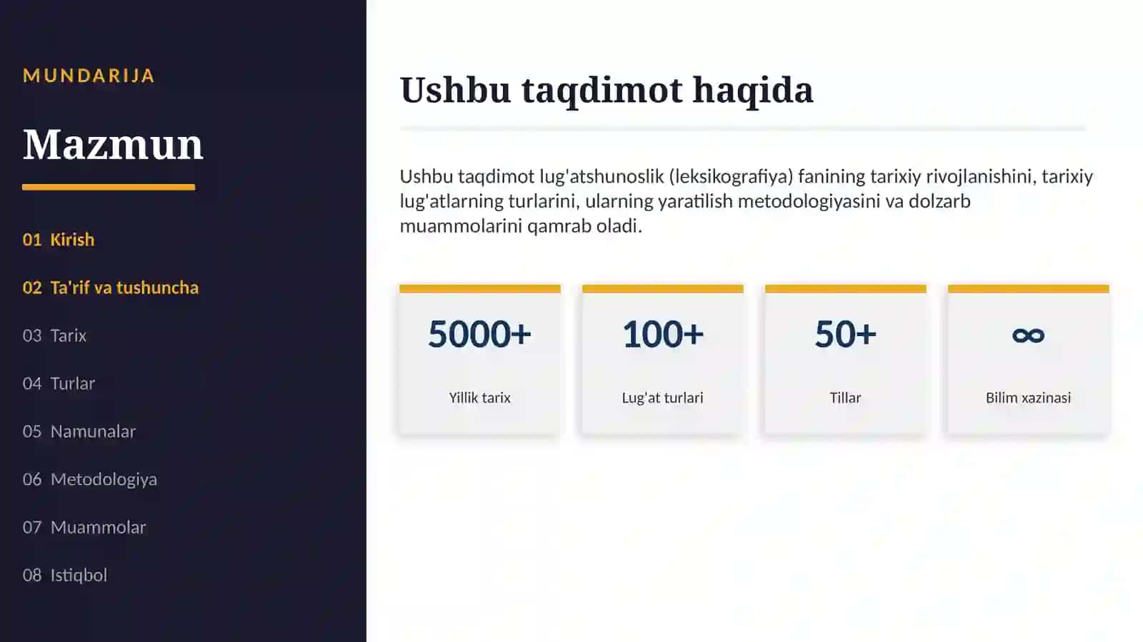 Tarixiy lug'atlar va lug'atshunoslik masalalari 2