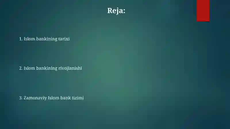 Islom banki rivojlanishi va tarixi 2