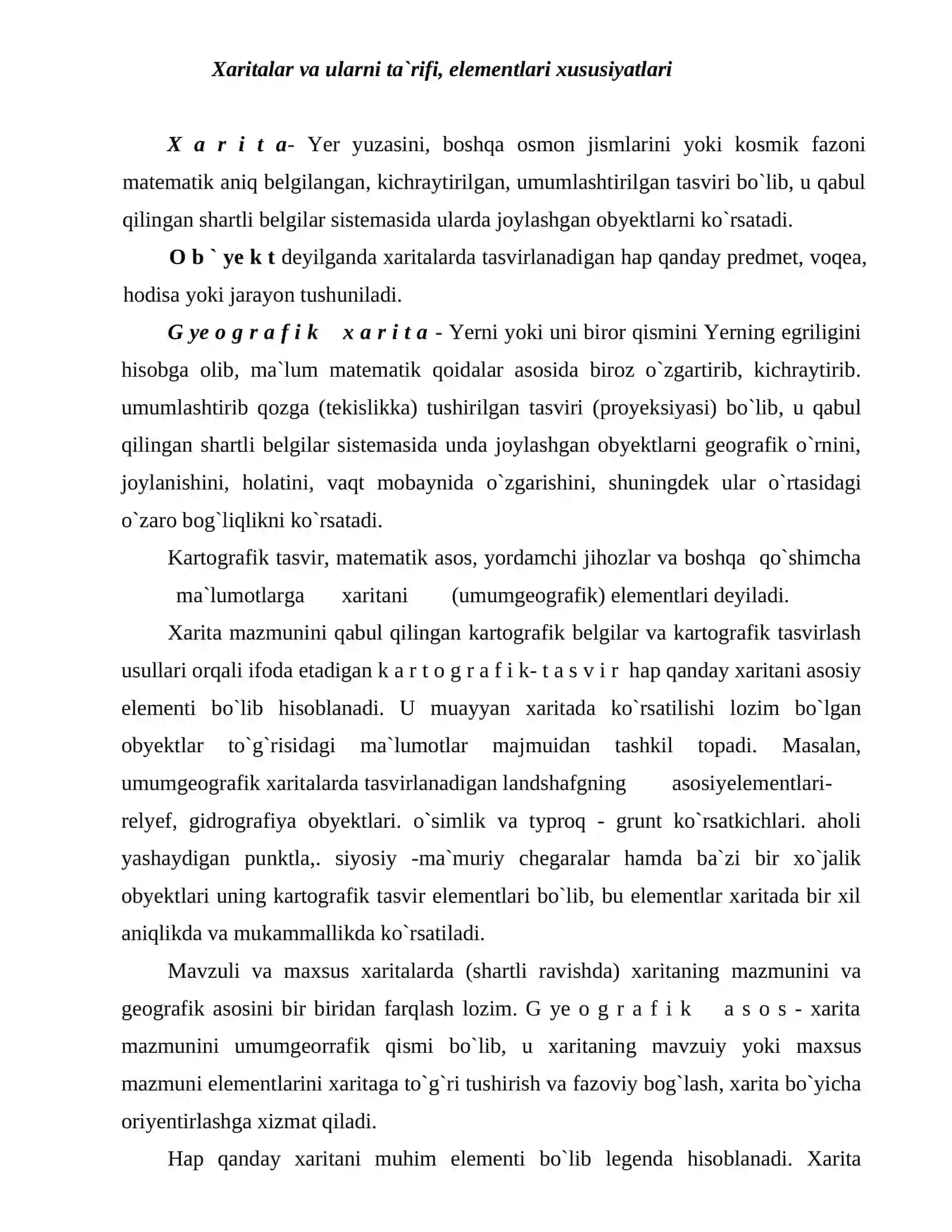 Kartografiya va geografik xaritalar 2