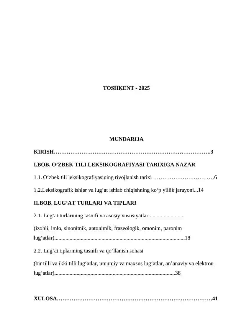 Lug'at turlari va tiplari 2