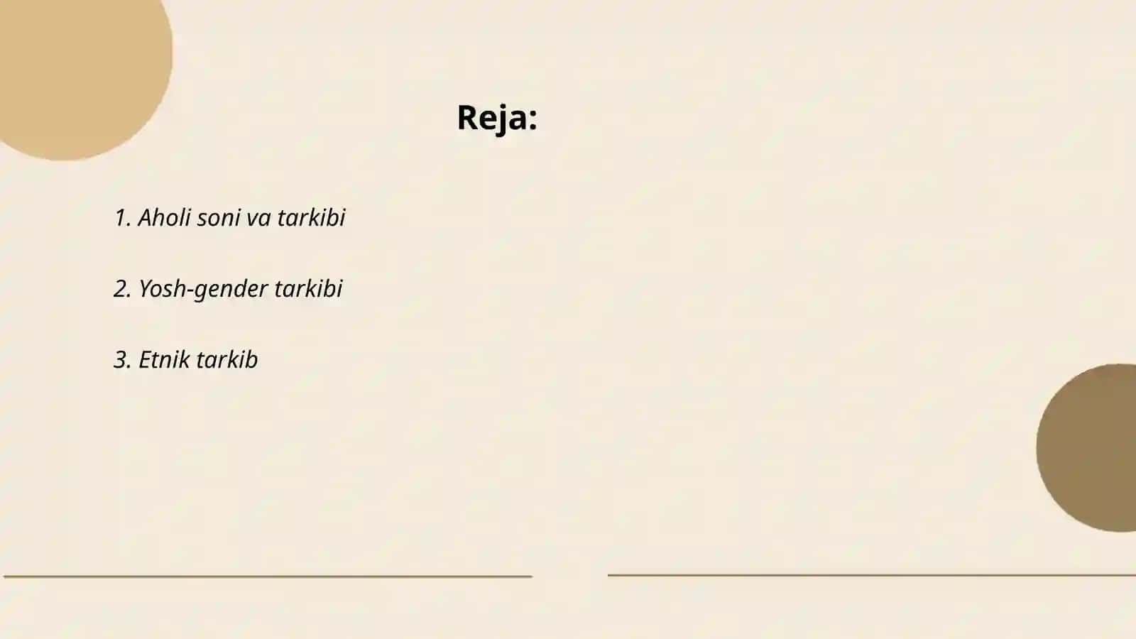 Demografik tarkiblar va ularning tahlili 2