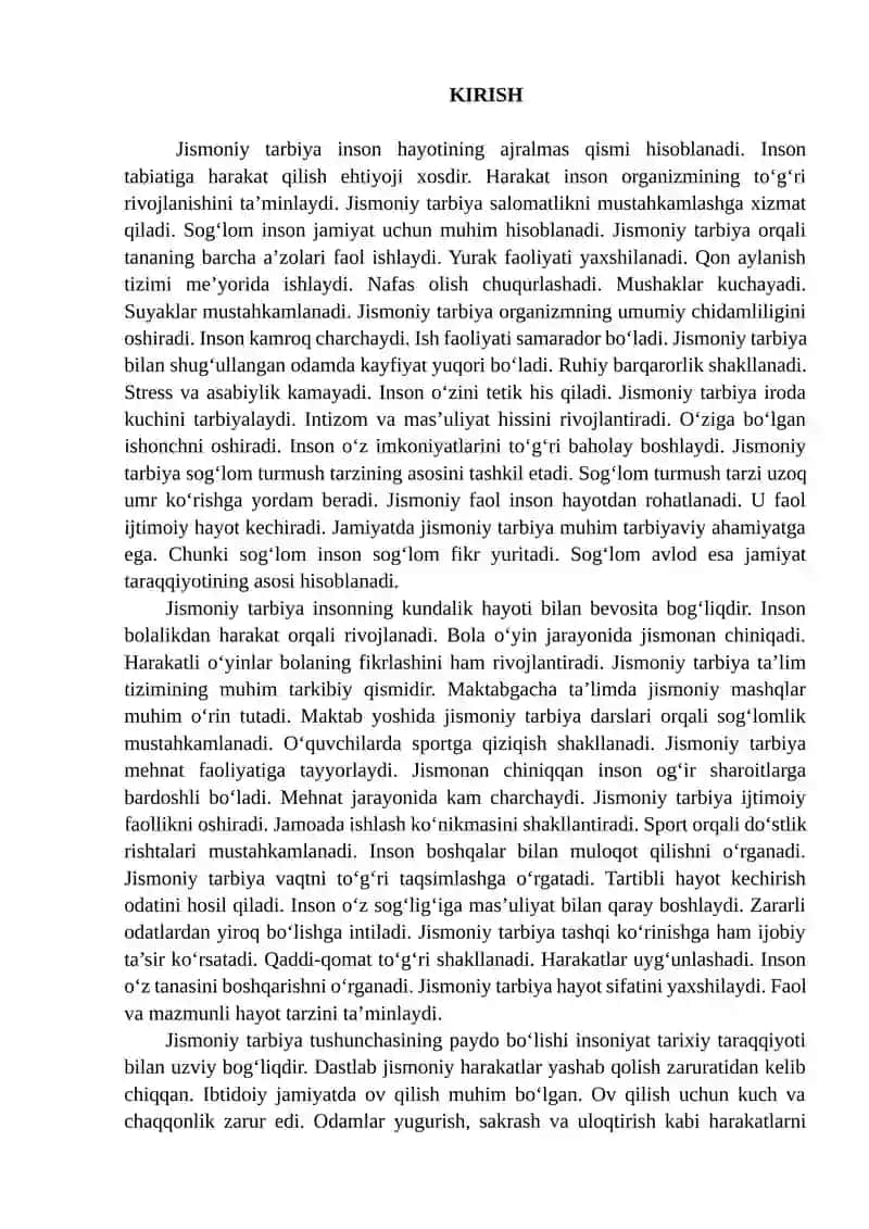 Jismoniy tarbiyaning vujudga kelish tarixi 2