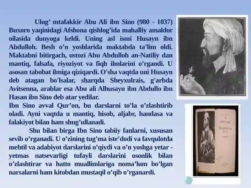 Abu Ali Ibn Sino - Tibbiy fikrlari 2