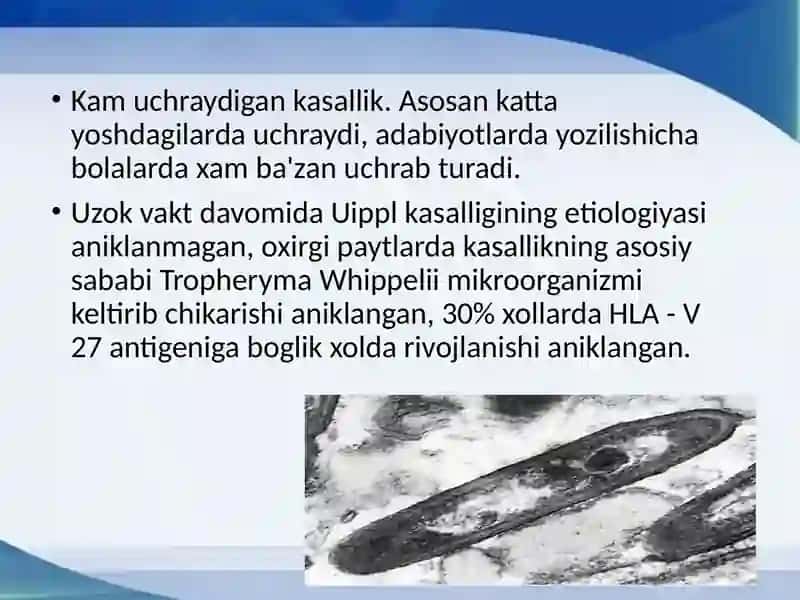 Uippl kasalligi (ichak distrofiyasi) 2