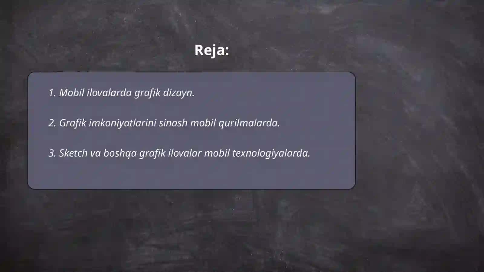 Mobil texnalogiyalarining grafik imkoniyatlari 2