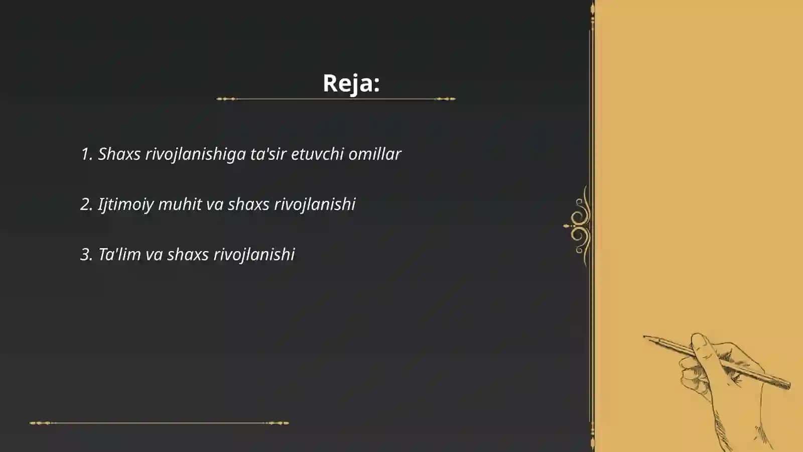 Shaxsning rivojlanishi haqida tushuncha 2