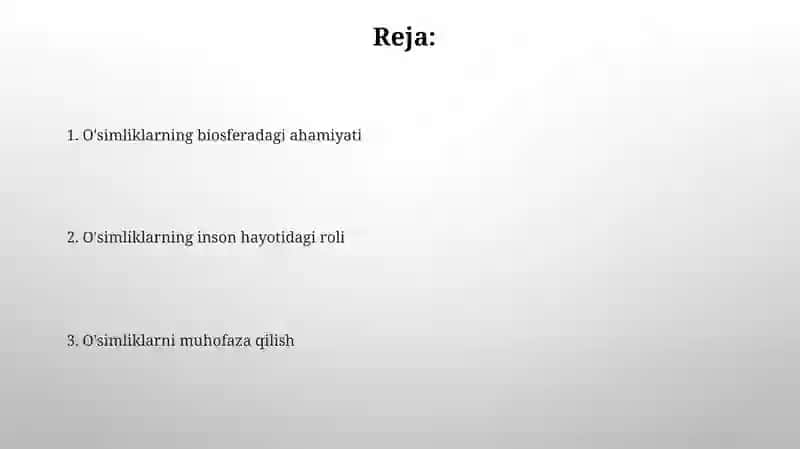 Oʻsimliklarning inson hayotidagi roli 2