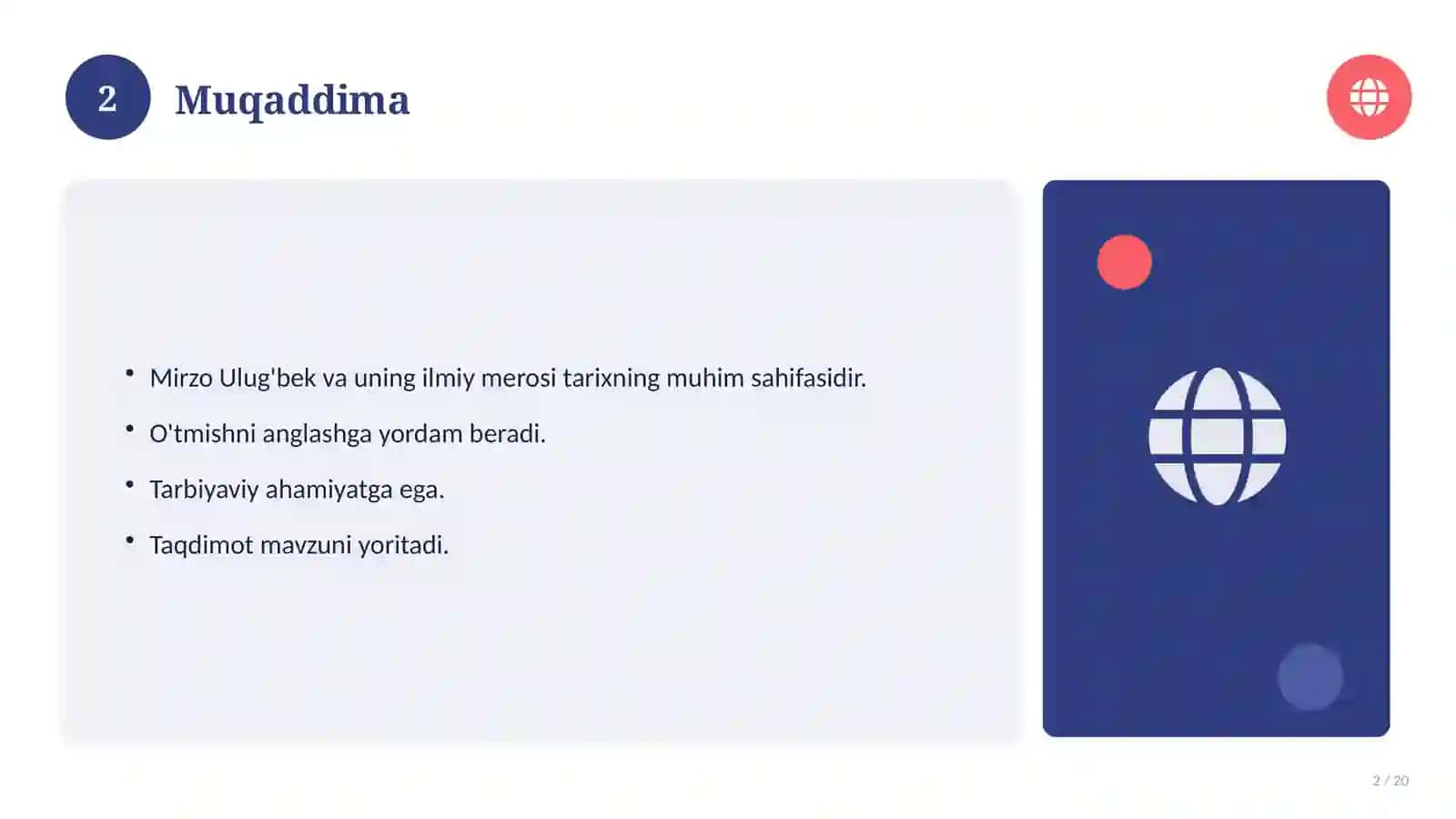 Mirzo Ulug'bek va uning ilmiy merosi 2