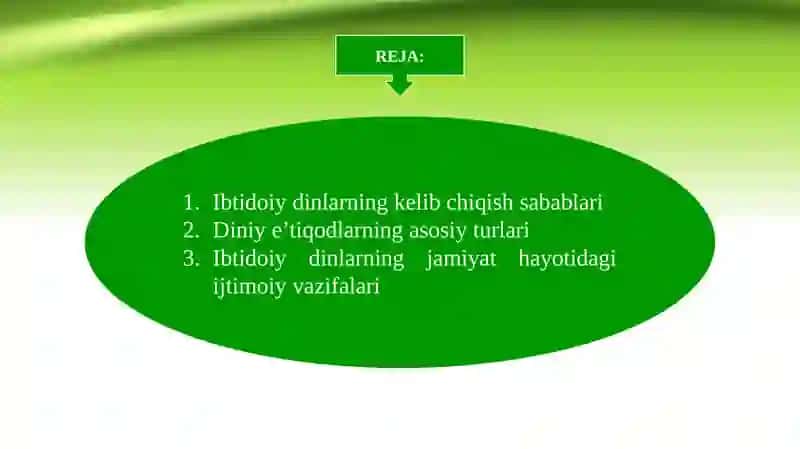 Ibtidoiy Davr Dinlari 2
