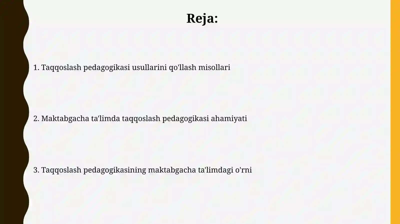 Taqqoslash pedagogikasi 2