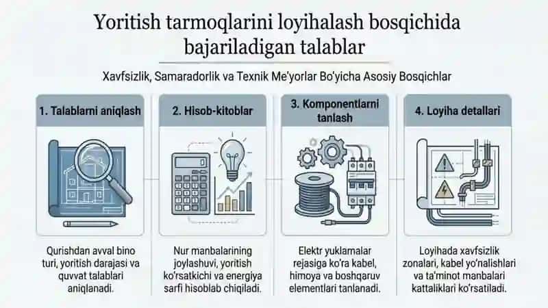 Yoritish tarmoqlarini qurish qoidalar 2
