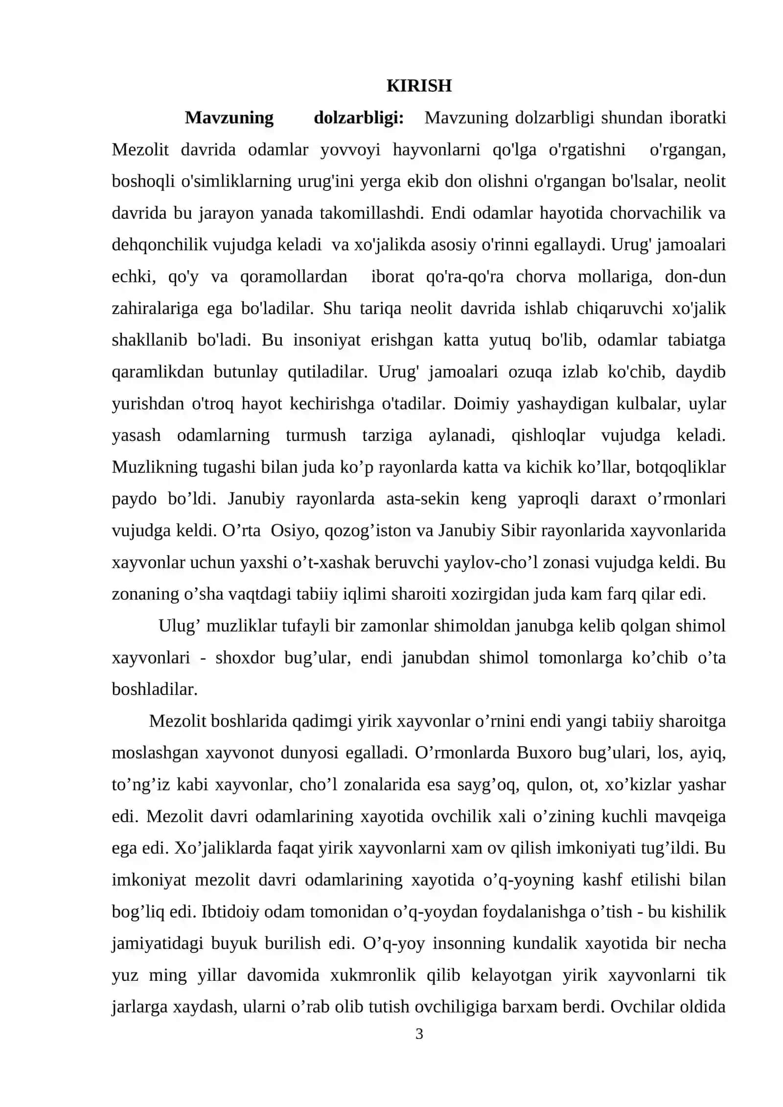 Tosh (Mezolit) davri 2