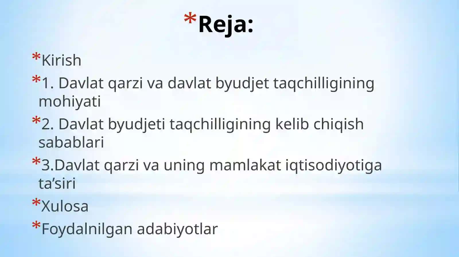 DAVLAT QARZI VA DAVLAT BYUDJET TAQCHILLIGI 2