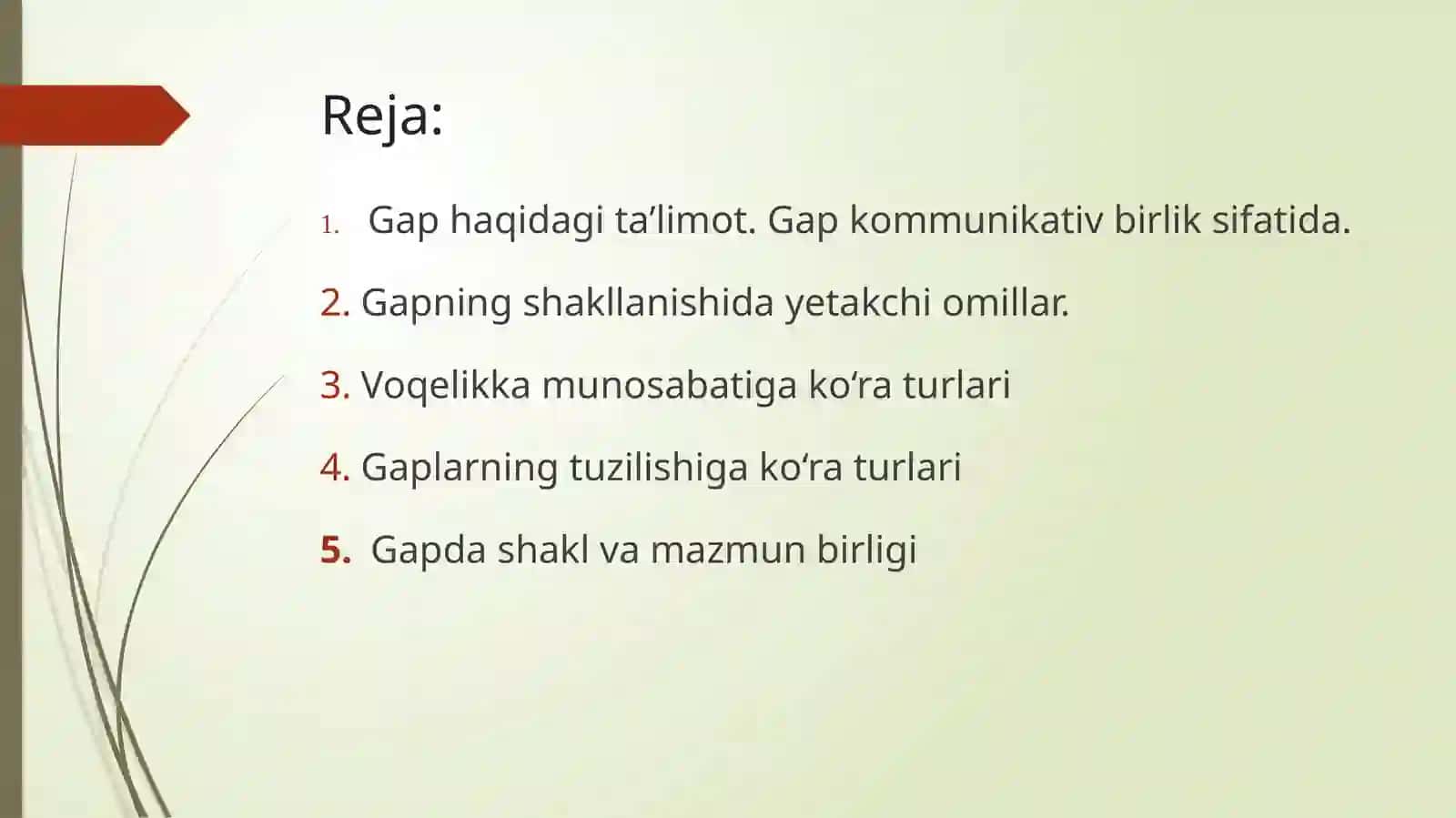 Sodda gap. O'zbek tilshunosligida sodda gapning o'rganilishi 2
