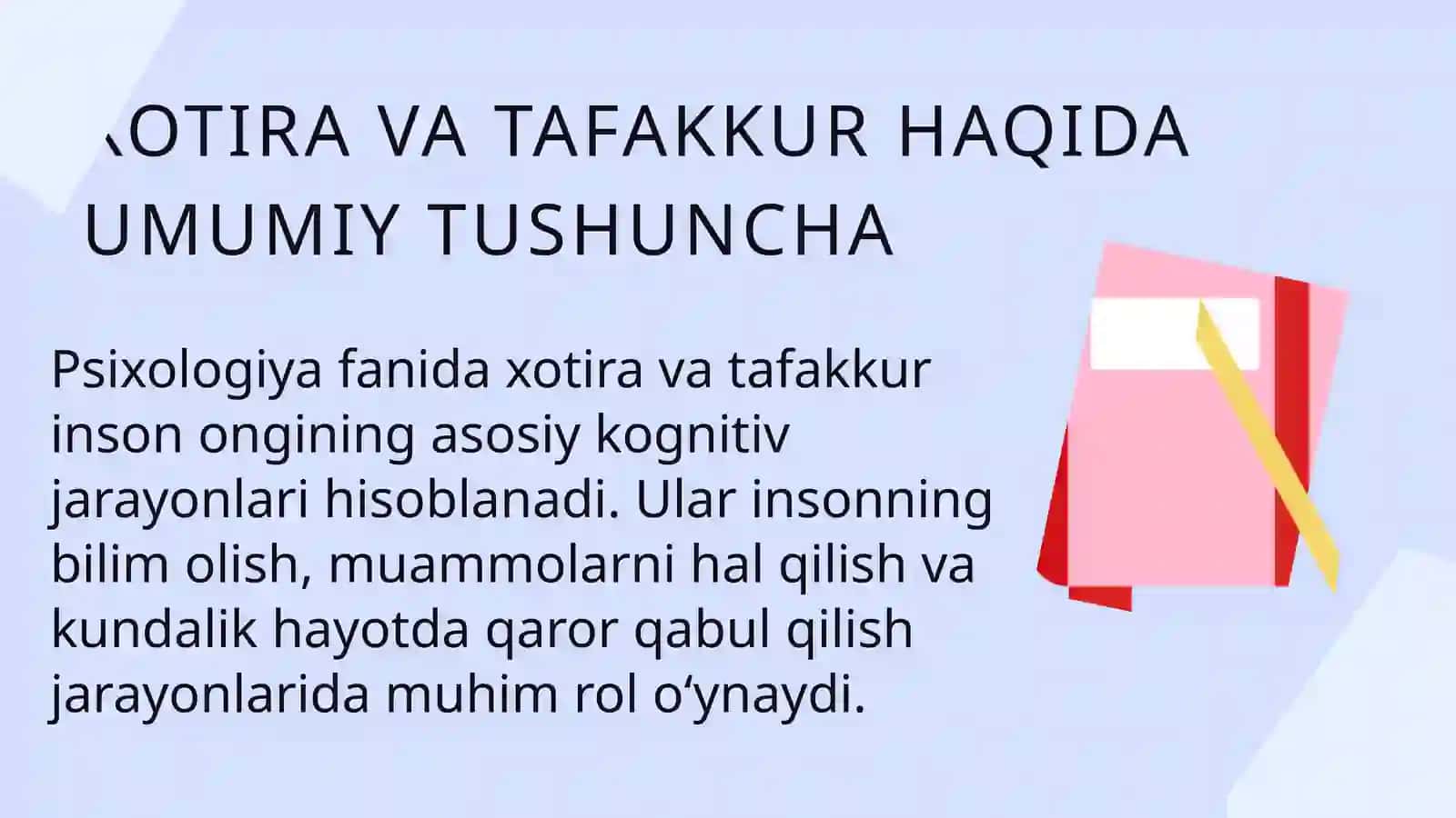 XOTIRA VA TAFAKKUR 2