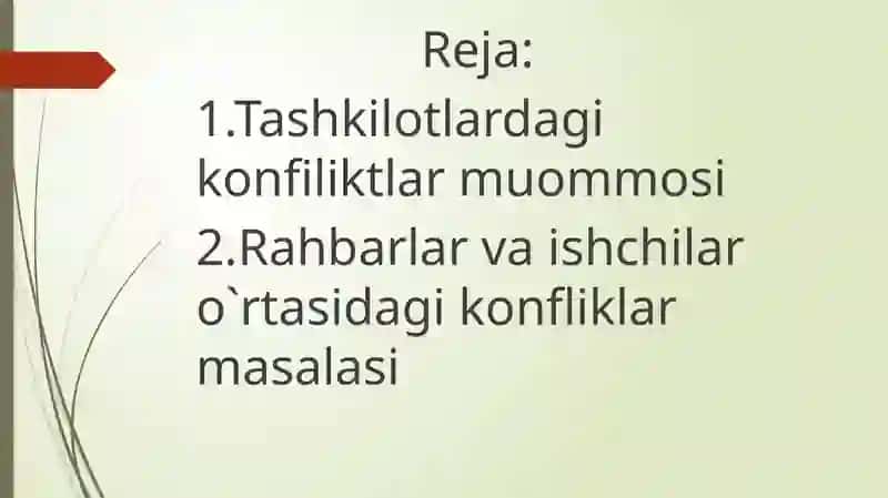 Tashkilotlardagi konfliktlar 2