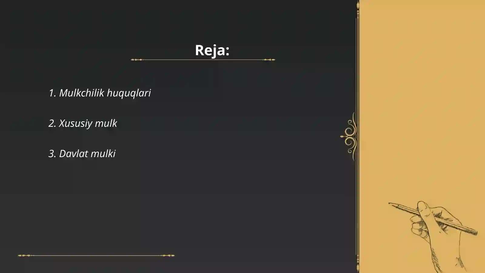 Mulk va mulkchilik munosabatlari 2