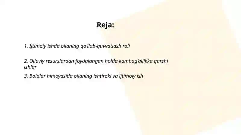 Ijtimoiy ishda oilaning roli 2
