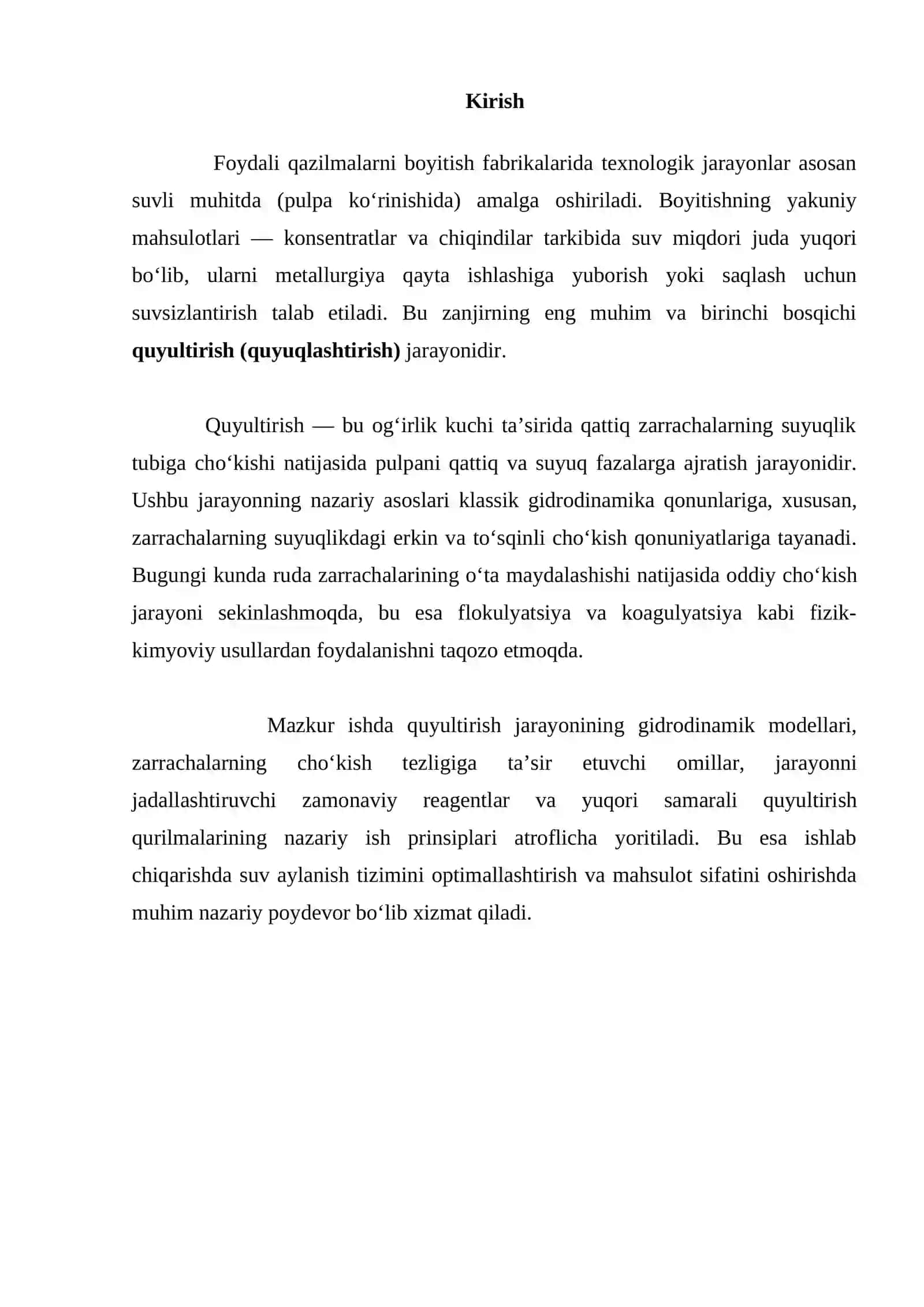 Quyultirish jarayonining nazariy asoslari 2