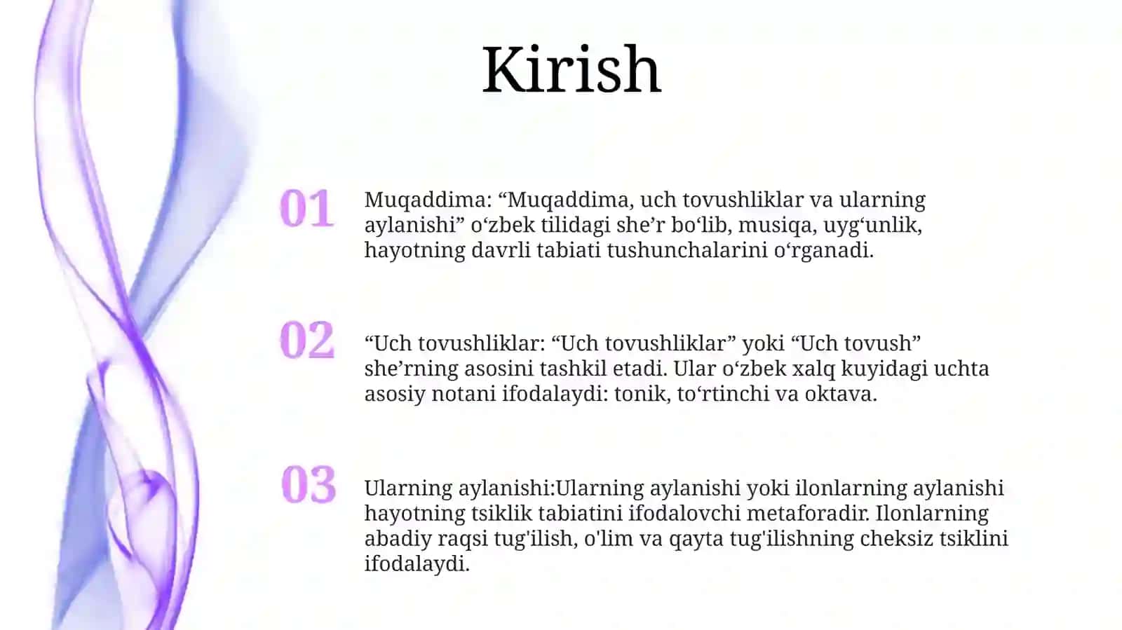 Uch Tovushliklar VaUlarningAylanishi 2