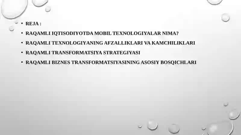 Raqamli iqtisodiyotda mobil texnologiyalar 2