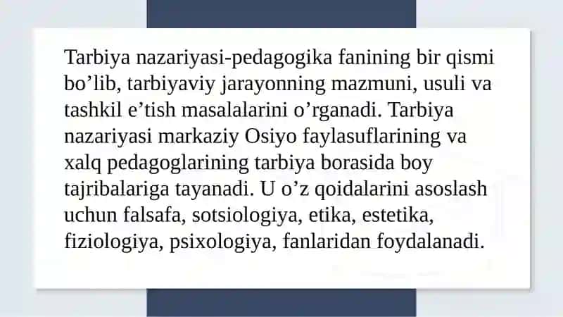Tarbiya usullari haqida tushuncha 2