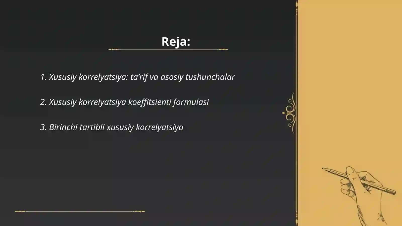 Xususiy korrelyatsiya 2